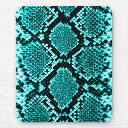 Diamond Rattlesnake Snake Skin aqua Muismat (Voorkant)