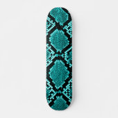 Diamond Rattlesnake Snake Skin aqua Persoonlijk Skateboard (Voorkant)