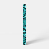 Diamond Rattlesnake Snake Skin aqua Samsung Galaxy Hoesje (Linkerkant)