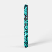 Diamond Rattlesnake Snake Skin aqua Samsung Galaxy Hoesje (Rechterkant)