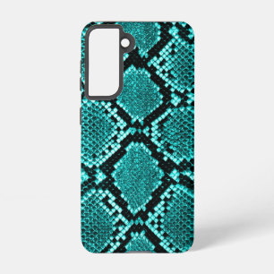 Diamond Rattlesnake Snake Skin aqua Samsung Galaxy Hoesje