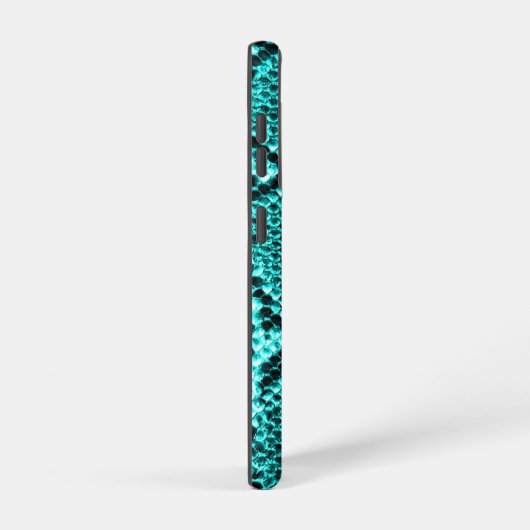 Diamond Rattlesnake Snake Skin aqua Samsung Galaxy Hoesje (Rechterkant)