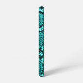 Diamond Rattlesnake Snake Skin aqua Samsung Galaxy Hoesje (Linkerkant)