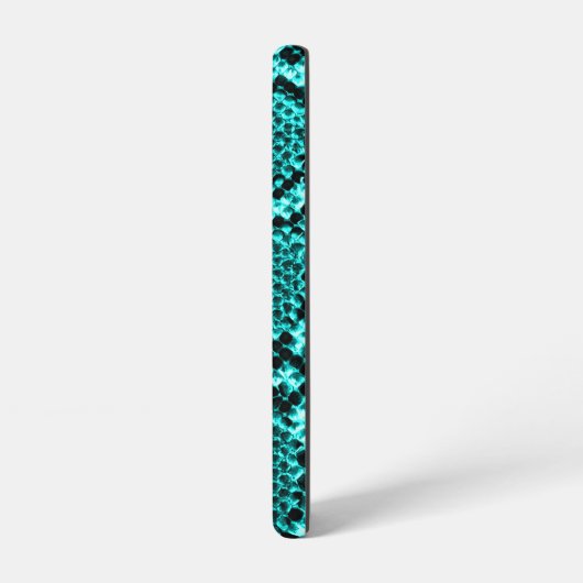 Diamond Rattlesnake Snake Skin aqua Samsung Galaxy Hoesje (Linkerkant)