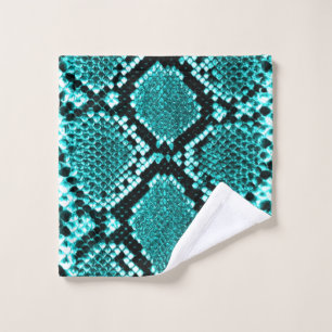 Diamond Rattlesnake Snake Skin aqua Washandje
