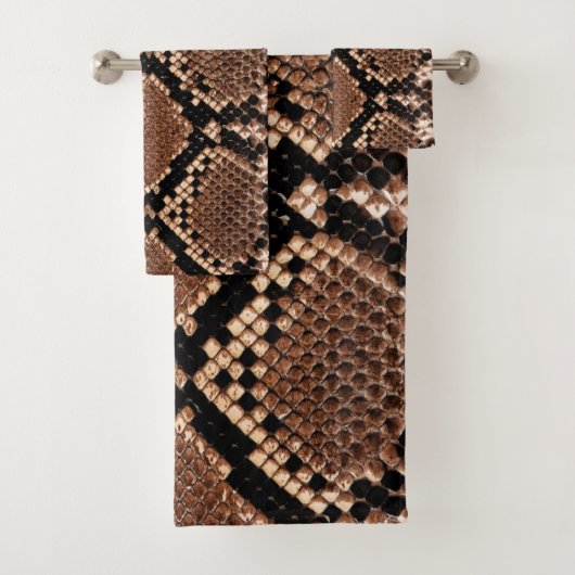 Diamond Rattlesnake Snake Skin Bad Handdoek (Insitu)
