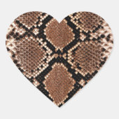 Diamond Rattlesnake Snake Skin Hart Sticker (Voorkant)