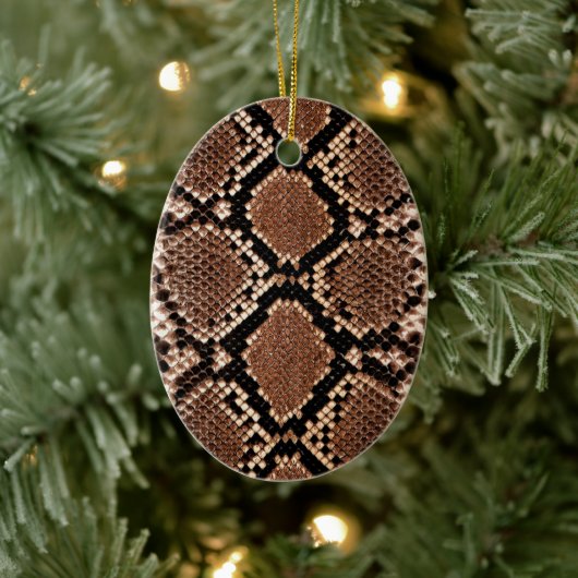 Diamond Rattlesnake Snake Skin Keramisch Ornament (Boom)