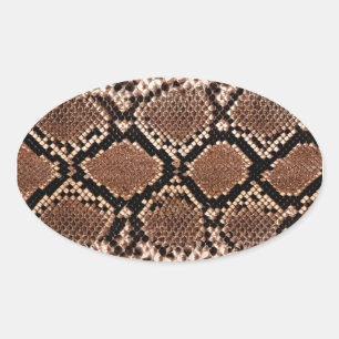 Diamond Rattlesnake Snake Skin Ovale Sticker