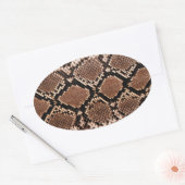 Diamond Rattlesnake Snake Skin Ovale Sticker (Envelop)
