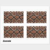 Diamond Rattlesnake Snake Skin Rechthoekige Sticker (Vel)
