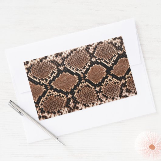 Diamond Rattlesnake Snake Skin Rechthoekige Sticker (Envelop)