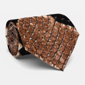 Diamond Rattlesnake Snake Skin Stropdas (Opgerold)