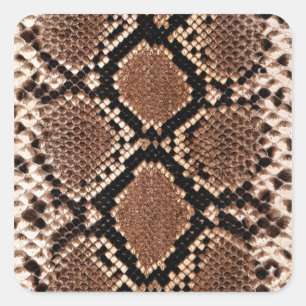 Diamond Rattlesnake Snake Skin Vierkante Sticker