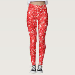 Diamond Red White Pareltjes Sparkly Sequin Diamond Leggings