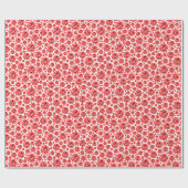 Diamond Red White Rubin Confetti Stippen Cadeaupapier (Vlak)