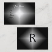 DIAMOND-REFLECTIES, zwart-wit grijs Visitekaartje (Voorkant / Achterkant)