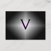 DIAMOND-REFLECTIES, zwart-wit roze Visitekaartje (Achterkant)