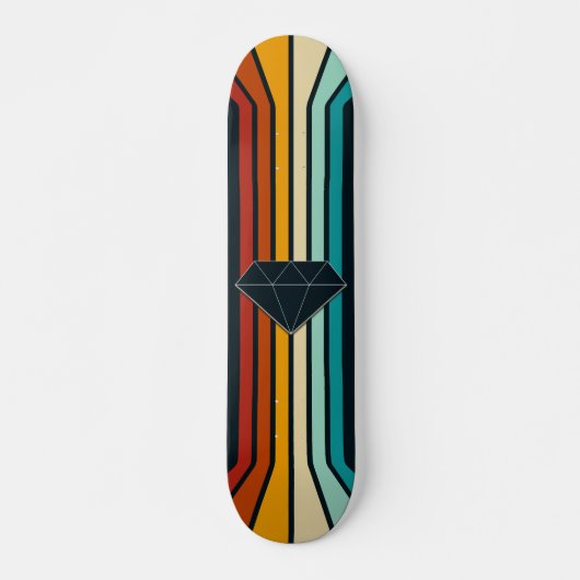 Diamond Retro Moderne Stijl Persoonlijk Skateboard (Voorkant)