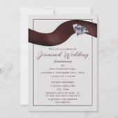 Diamond Ribbon, 60 jaar Jubileum voor bruiloft Kaart (Voorkant)