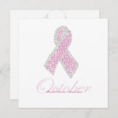 Diamond Ribbon Invitation Square Kaart (Voorkant / Achterkant)