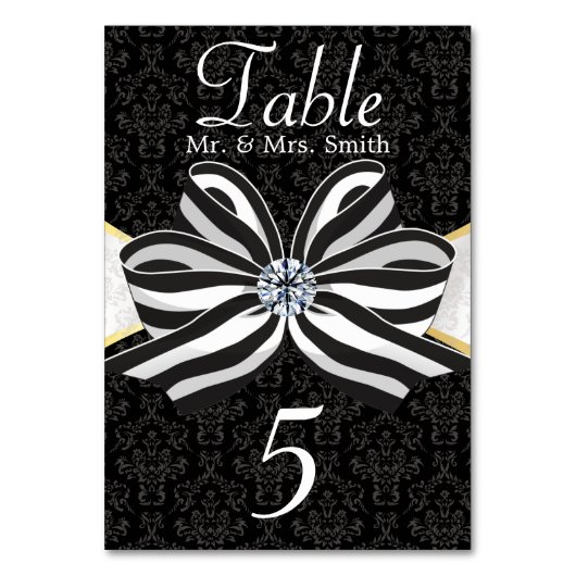 Diamond Ribbon met Damask Pattern Kaart (Voorkant)