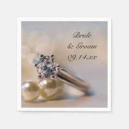 Diamond Ring and Pearls Wedding Servet