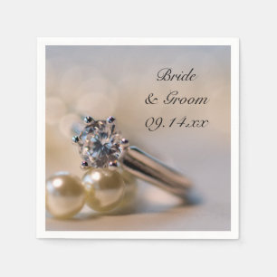 Diamond Ring and Pearls Wedding Servet