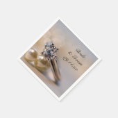 Diamond Ring and Pearls Wedding Servet (Hoek)
