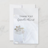 Diamond Ring and Pillar Crystal Wedding Hartelijk  Bedankkaart (Voorkant)