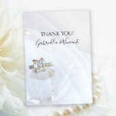 Diamond Ring and Pillar Crystal Wedding Hartelijk  Bedankkaart
