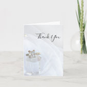 Diamond Ring and Pillar Crystal Wedding Hartelijk  Bedankkaart (Voorkant)