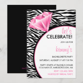 Diamond Ring Bling Bachelorette Party Kaart (Voorkant / Achterkant)