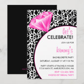 Diamond Ring Bling Bachelorette Party Kaart (Voorkant / Achterkant)
