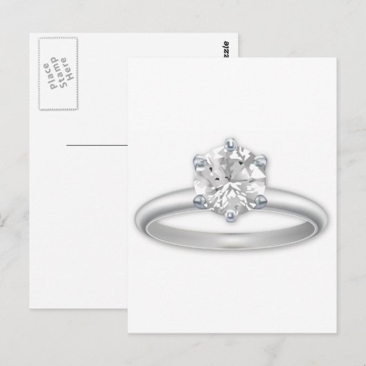 Diamond Ring Bling Clipart Briefkaart (Voorkant / Achterkant)