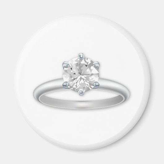 Diamond Ring Bling Clipart Graphic Magneet (Voorkant)
