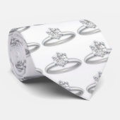 Diamond Ring Bling Clipart Graphic Stropdas (Opgerold)