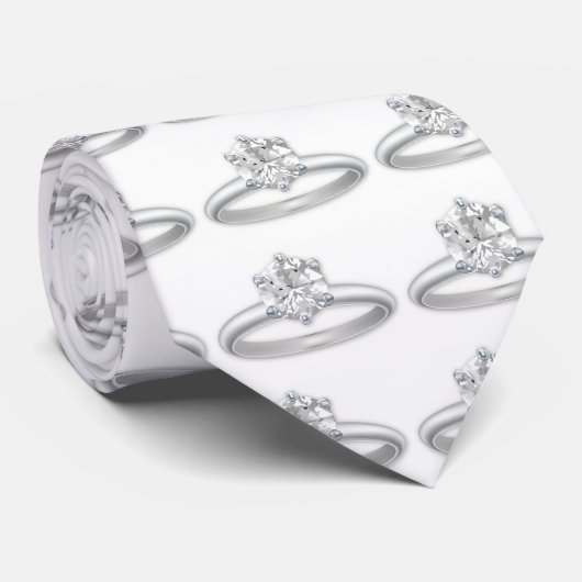 Diamond Ring Bling Clipart Graphic Stropdas (Opgerold)