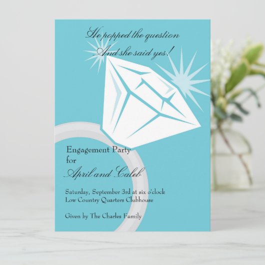 Diamond RIng Bling Kaart (Staand voorkant)