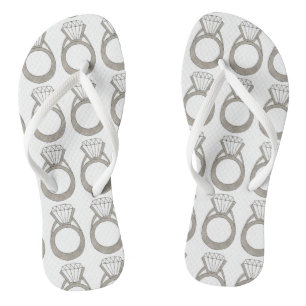 Diamond Ring Bling Verloving Wedding Bride Teenslippers
