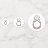 Diamond Ring Bling Verloving Wedding Fashionista Confetti (Voorkanten)