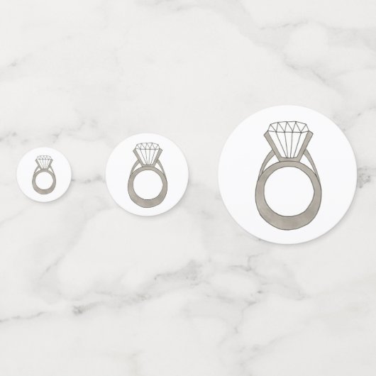 Diamond Ring Bling Verloving Wedding Fashionista Confetti (Achterkanten)