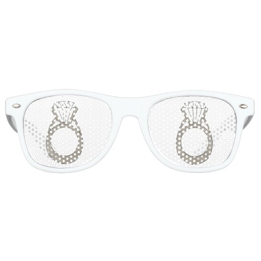 Diamond Ring Bling Verloving Wedding Fashionista Retro Zonnebril (Voorkant)