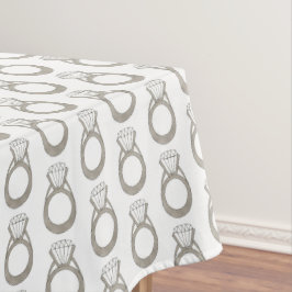 Diamond Ring Bling Verloving Wedding Fashionista Tafelkleed