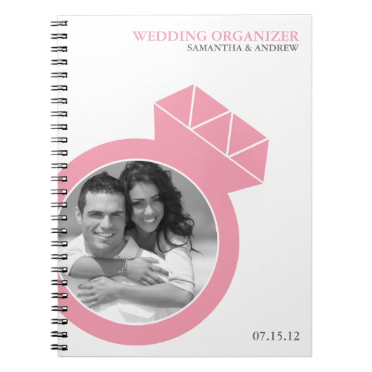 Diamond Ring Custom Photo Wedding Organizer Notitieboek (Voorkant)
