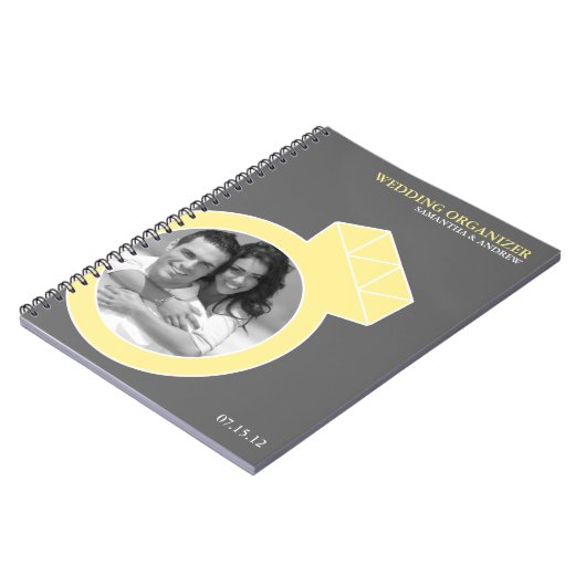 Diamond Ring Custom Photo Wedding Organizer Notitieboek (Linkerzijde)