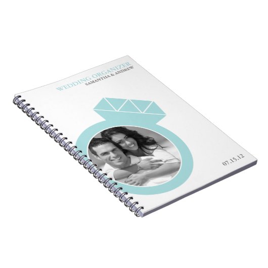 Diamond Ring Custom Photo Wedding Organizer Notitieboek (Rechterzijde)