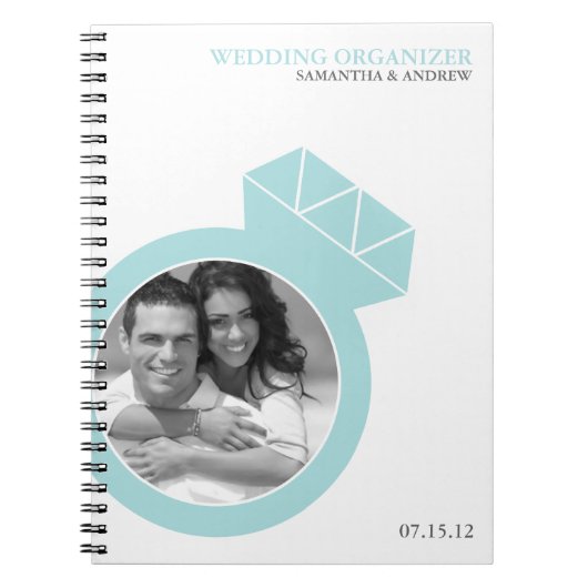 Diamond Ring Custom Photo Wedding Organizer Notitieboek (Voorkant)