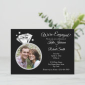 Diamond Ring Engagement Party - Foto Kaart (Staand voorkant)