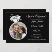 Diamond Ring Engagement Party - Foto Kaart (Voorkant / Achterkant)